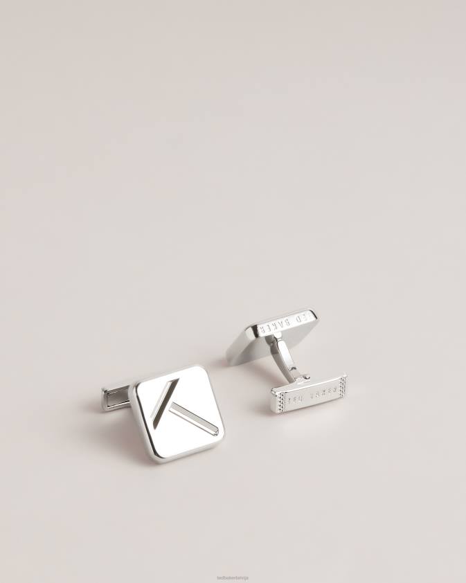 Piederumi Ted Baker klasisks metāla aproču pogu un kaklasaites piespraudes komplekts sudraba krāsa vīriešiem 26TV2025