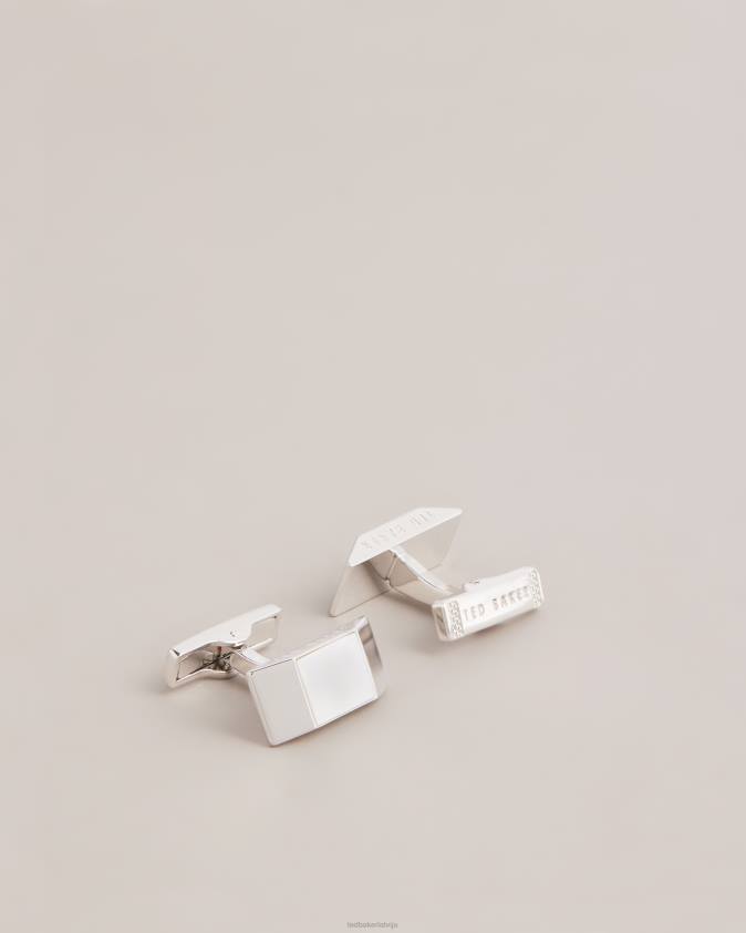 Piederumi Ted Baker spiediena ģeometriskās aproču pogas sudraba krāsa vīriešiem 26TV1891