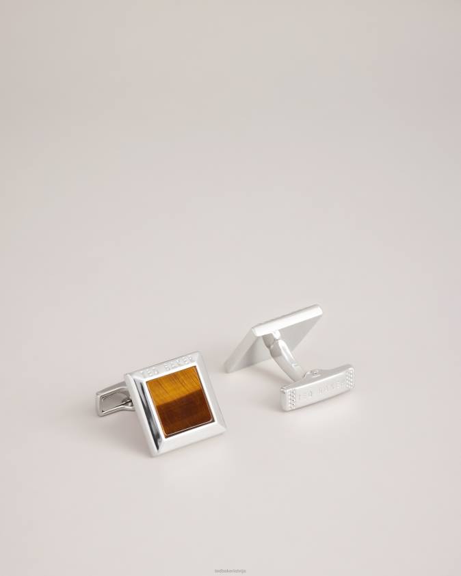 Piederumi Ted Baker vara tīģera acu aproču pogas sudraba krāsa vīriešiem 26TV2035