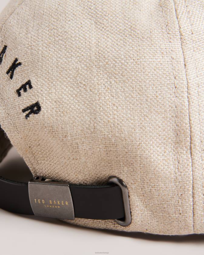 Piederumi Ted Baker Briann lina beisbola cepure ekru vīriešiem 26TV2021