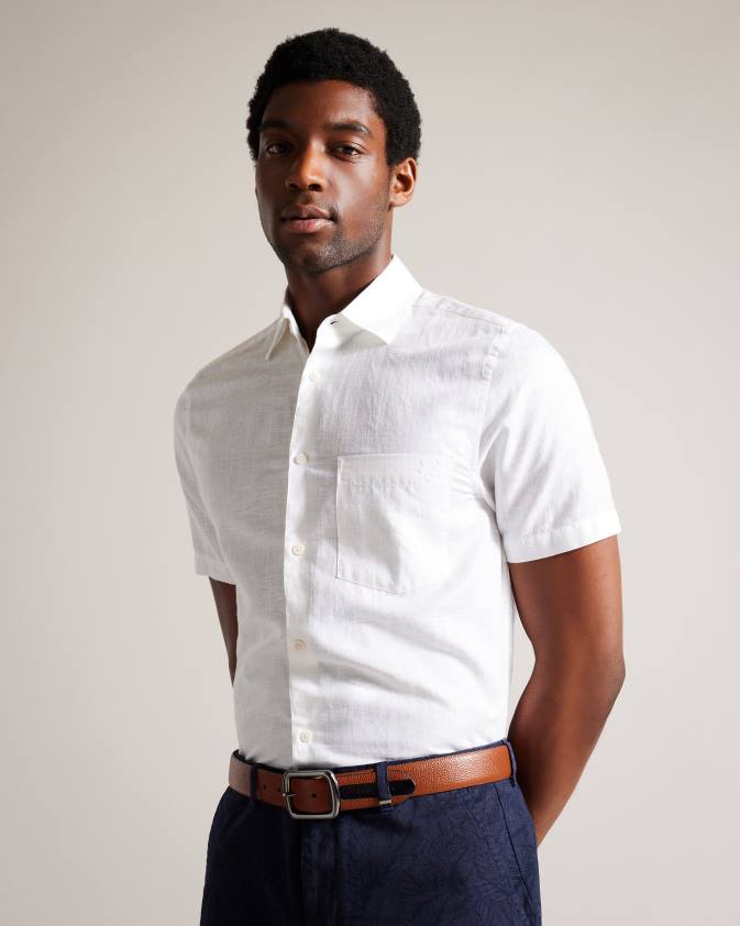 Piederumi Ted Baker Jaims kontrasta detaļas ādas josta iedegums vīriešiem 26TV2059