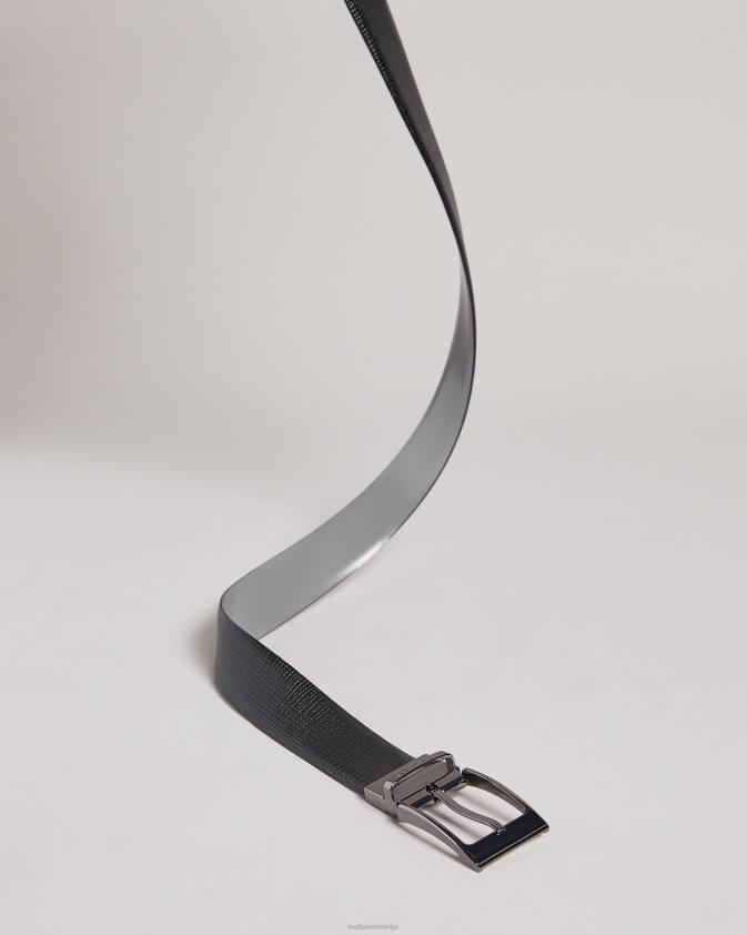 Piederumi Ted Baker dubultā krusteniskā lūka ādas grozāmā josta melns vīriešiem 26TV1988