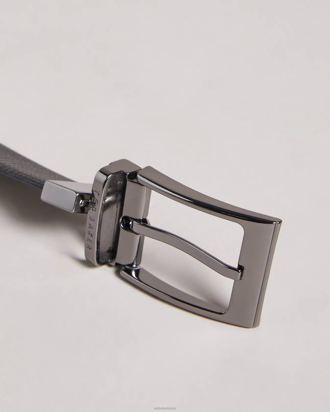 Piederumi Ted Baker dubultā krusteniskā lūka ādas grozāmā josta melns vīriešiem 26TV1988