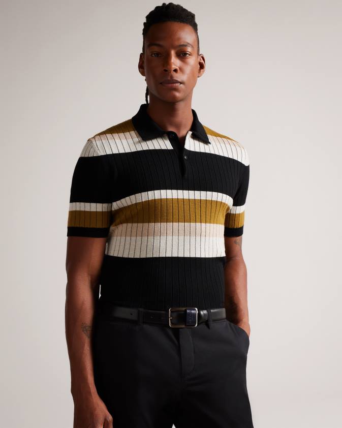 Piederumi Ted Baker koen centra stieņa sprādzes josta melns vīriešiem 26TV2016