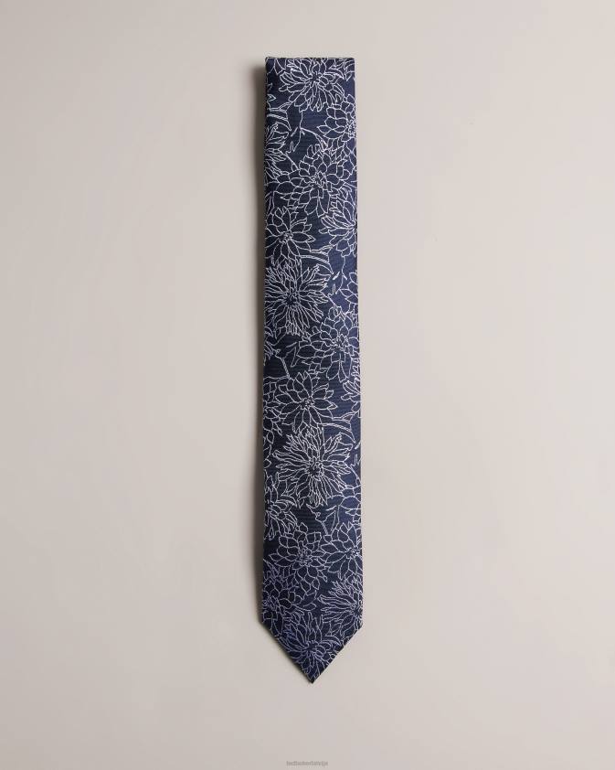 Piederumi Ted Baker belice ziedu žakarda zīda kaklasaite flote vīriešiem 26TV1917