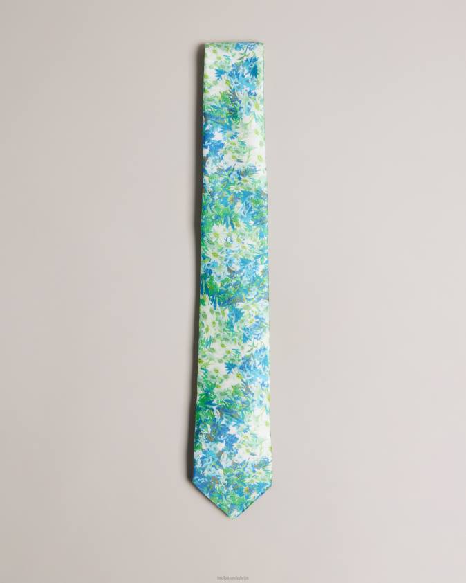 Piederumi Ted Baker lanico blīva ziedu apdrukāta kaklasaite daudzkrāsains vīriešiem 26TV2066