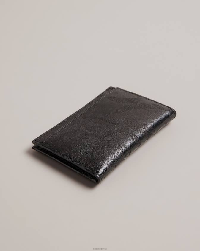 Piederumi Ted Baker wincard lāzera iegravēts lapu karšu turētājs melns vīriešiem 26TV2024