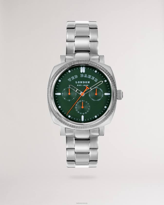 Piederumi Ted Baker kvarts nerūsējošā tērauda rokassprādzes pulkstenis Sudrabs vīriešiem 26TV1945