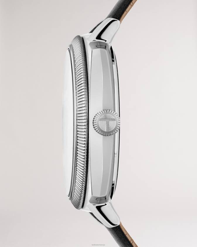 Piederumi Ted Baker timi melns gludas ādas siksniņas pulkstenis melns vīriešiem 26TV2052