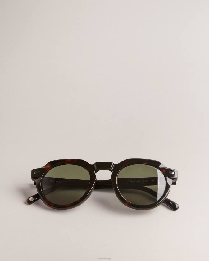 Piederumi Ted Baker Toriti apaļas bruņurupuča bruņurupuča saulesbrilles bruņurupuča apvalks vīriešiem 26TV2053