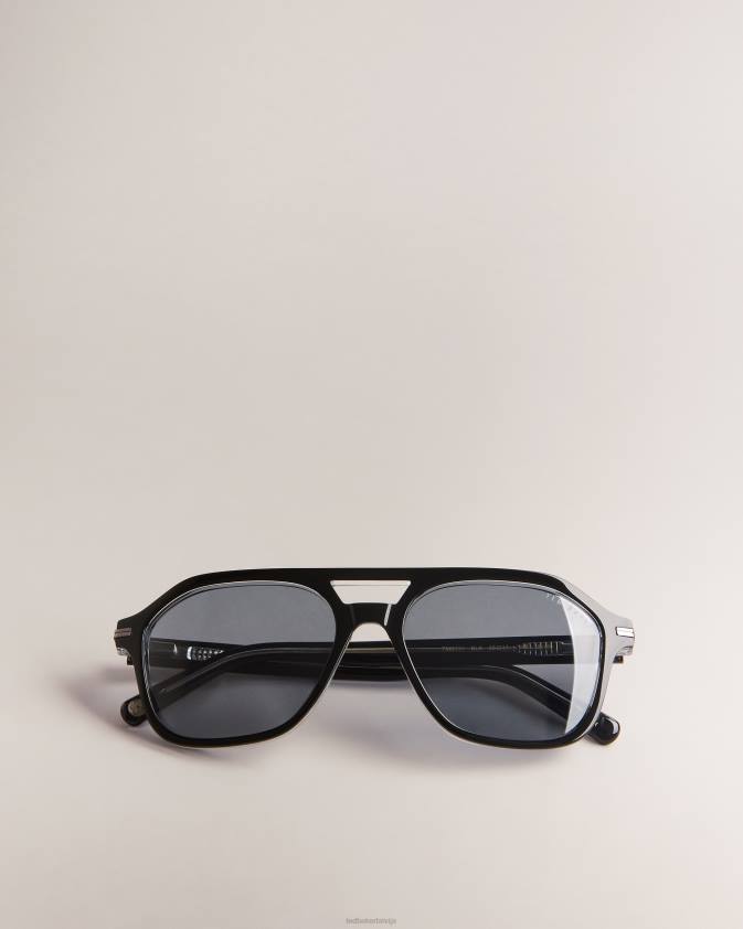 Piederumi Ted Baker blkavi ģeometriskās aviatora saulesbrilles melns vīriešiem 26TV2060