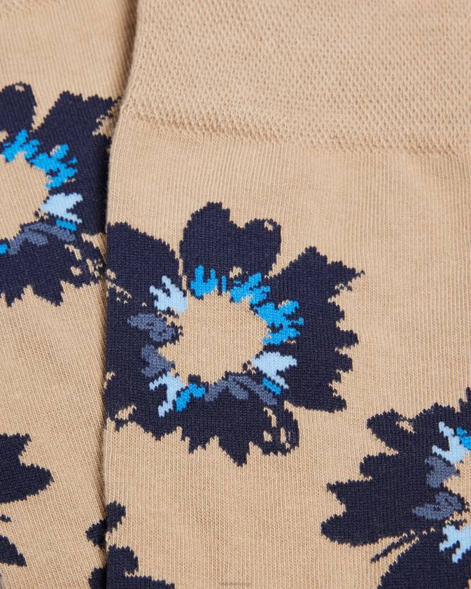 Piederumi Ted Baker newflor krāsotas ziedu apdrukas zeķes dabisks vīriešiem 26TV1951