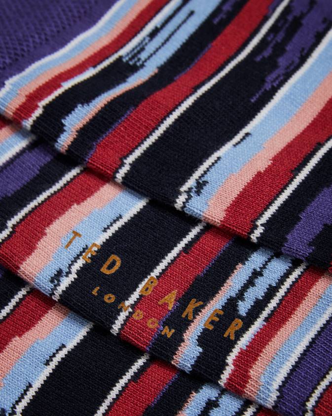 Piederumi Ted Baker svītrainas svītrainas zeķes zils vīriešiem 26TV2080