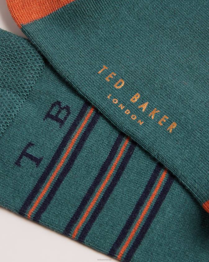 Piederumi Ted Baker teebees svītru zeķes zaļš vīriešiem 26TV2004