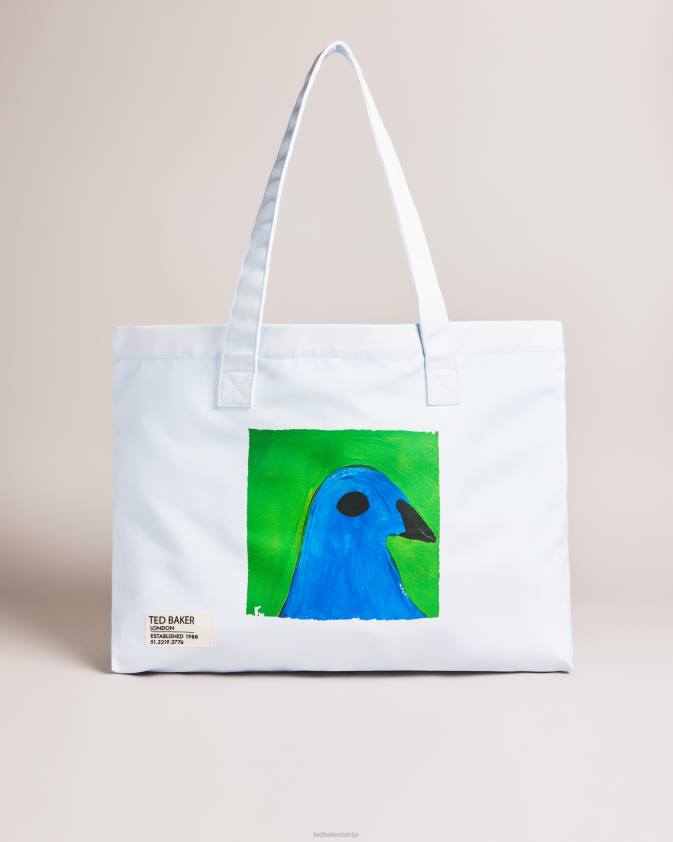 somas Ted Baker Burdija krāsota putnu pludmales soma gaiši zils vīriešiem 26TV1754