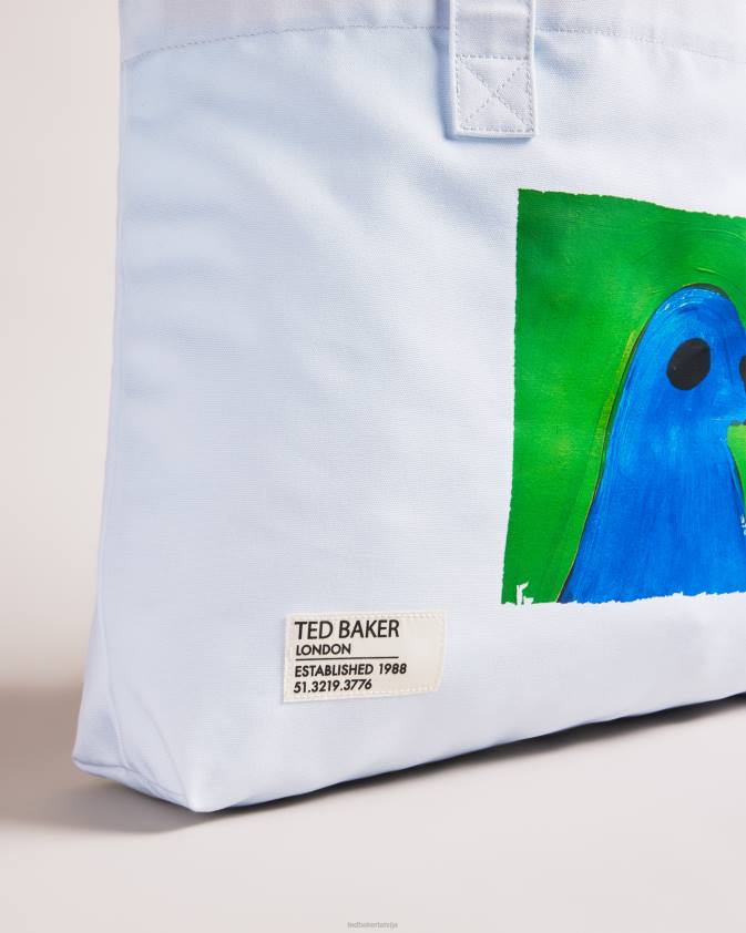 somas Ted Baker Burdija krāsota putnu pludmales soma gaiši zils vīriešiem 26TV1754