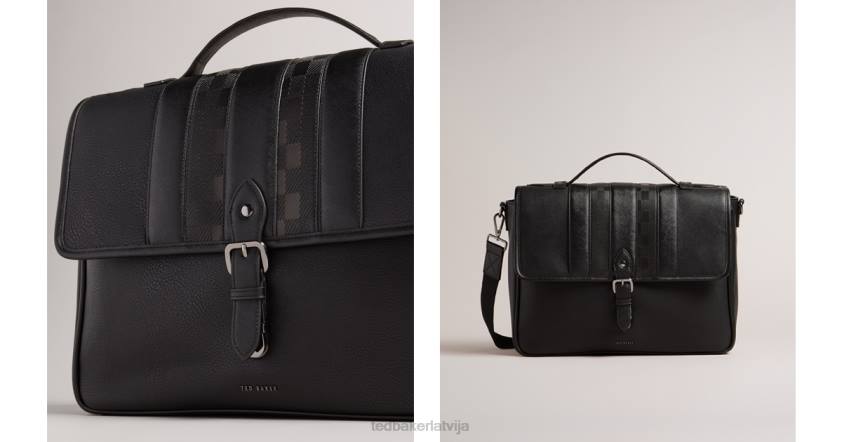 somas Ted Baker wayvees house check pu soma melns vīriešiem 26TV1768