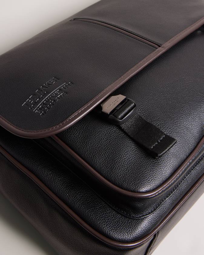 somas Ted Baker josper mākslīgās ādas kurjera soma melns vīriešiem 26TV1742