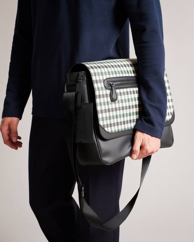 somas Ted Baker portrey house check pu kurjera soma flote vīriešiem 26TV1737