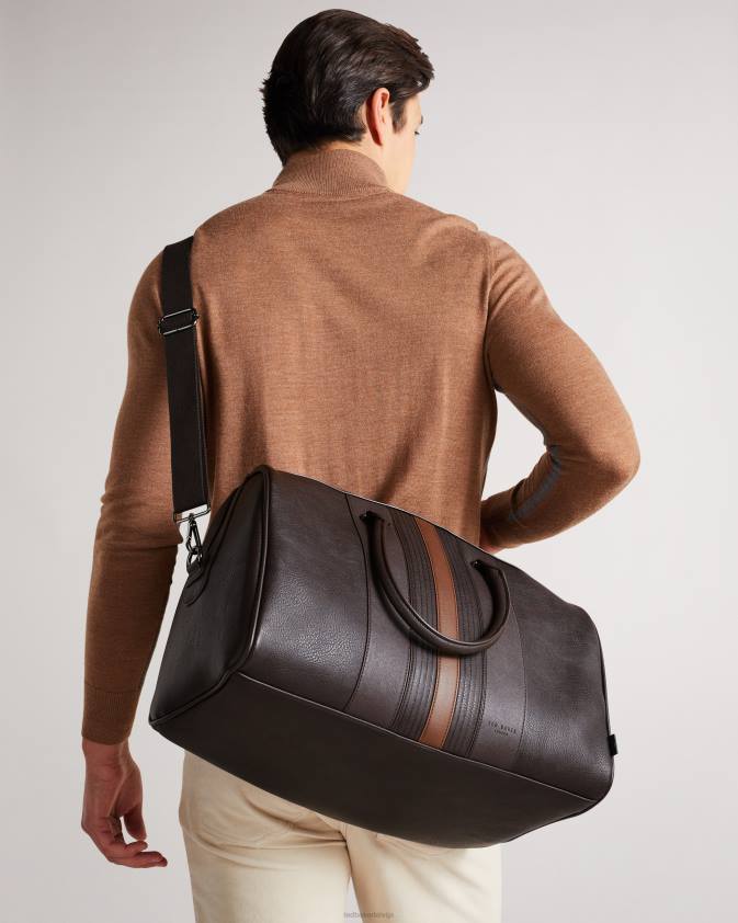 somas Ted Baker evyday svītrains pu holdall brn-choc vīriešiem 26TV1769