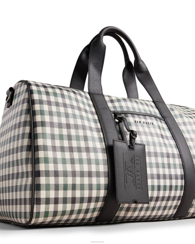 somas Ted Baker invess house check pu holdall tumši zils vīriešiem 26TV1733